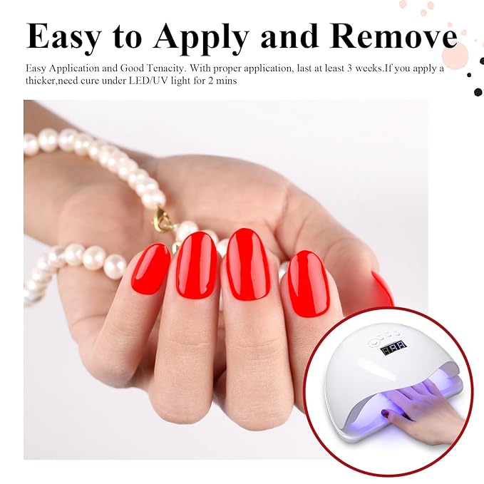 Imtiti Gel Nail Polish, 1 Pcs 15ml Neon Red Color Gel Polish Soak Off Nail Art Manicure Salon DIY Nail Lamp Gel Nail Design Decoration at Home Gift for Women, 0.5 Fluid Ounces