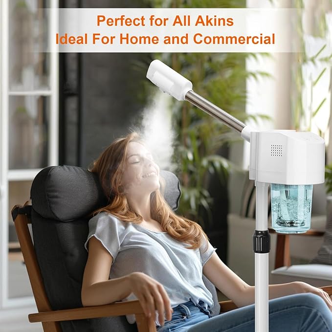 JOSTZHXIN Professional Facial Steamer, Esthetician Face Steamer Hot Mist, Facial Steamer for Home Beauty Salon Spa-VivaGrace Women