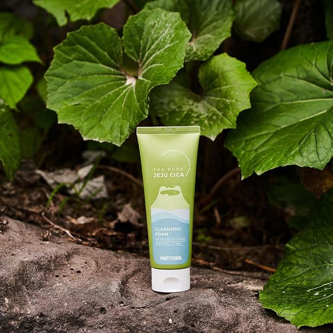 The Pure Jeju Cica Centella Asiatica Extract Cleansing Foam 5.07fl.oz.(150ml) (Cleansing Foam)