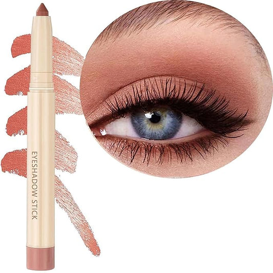 Enthusiasm Matte Eyeshadow Stick, Cream Eyeshadow Pencil, Long Lasting Waterproof Eye Shadow, High Pigment Hypoallergenic Highlighter Stick - Create Multi-Dimensional Eyes Look-VivaGrace Women