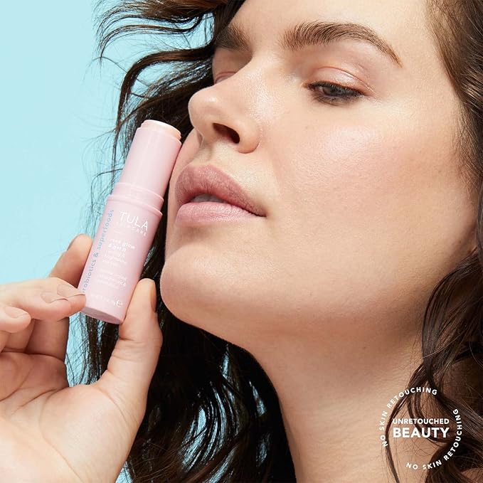 TULA Skin Care Eye Balm Rose Glow - Dark Circle Treatment, Instantly Hydrate and Brighten Undereye Area, Portable and Perfect to Use On-the-go, 0.35 oz.-VivaGrace Women