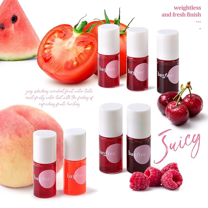 Lip Tint Stain Set, Korean Water Tint Lightweight Non-sticky, Waterproof Long Lasting Liquid Blush & Lip Stain, Transfer-Proof, Matte Finish Lip Color Makeup (juicy)-VivaGrace Women