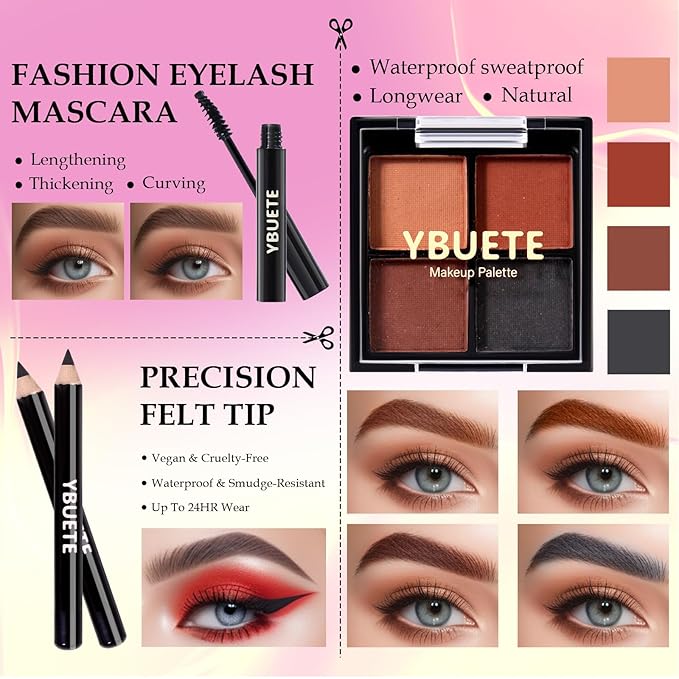 Makeup Set for Girls Teens Women, Makeup Kits for Teen, Makeup Gift Set for Beginners Teenagers, Travel Makeup Kit with Eyeshadow Blusher Contour Foundation Mascara Eyeliner Cosmetic bag-VivaGrace Women