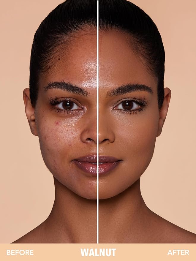 SHEGLAM SKin-Focus Full Coverage Powder Foundation Oil-Control Lightweight Face Pressed Powder Makeup-Walnut-VivaGrace Women