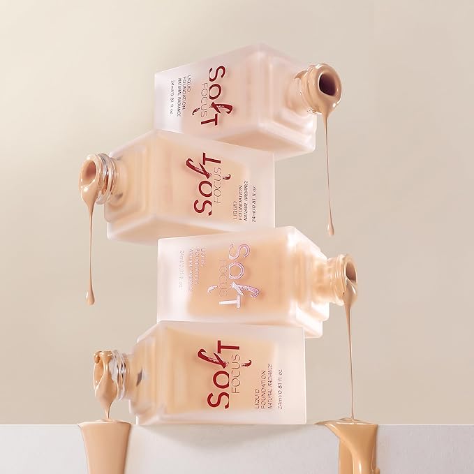 Soft Focus Liquid Concealer Foundation, Moisturizing High Coverage Liquid Foundation, Waterproof Long Lasting 24 HR Oil Control Foundation, Matte Lightweight Liquid Concealer for Women, 01-VivaGrace Women