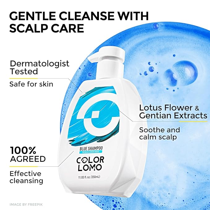 Ultra Color Safe Shampoo | Help Prevent Fading & Provide Subtle Color Replenishment | Prolong Color Vibrancy and Enhance Shine | Vegan & Cruelty-Free Formula | For Blue Color Treated Hair-VivaGrace Women