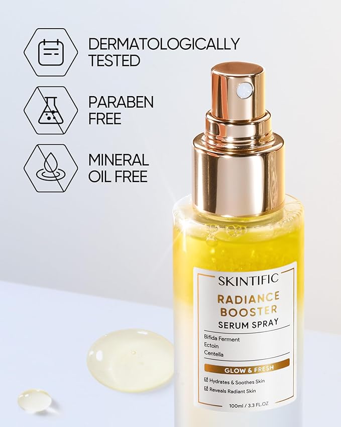 Radiance Booster Spray Serum, Vegan Skin Care, Light-weight Face Moisturizer, Glow Serum for Radiant Skin, Non Comedogenic, All In One Mist, 3.3 fl oz.-VivaGrace Women
