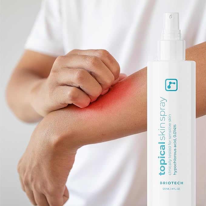 BRIOTECH Topical Skin Spray, Hypochlorous Acid for Sensitive Skin, HOCl Facial Mist, Full Body Support Against Irritation, Calm Redness, Soothe Foot & Scalp, 32 oz Refill (1 Pack)-VivaGrace Women