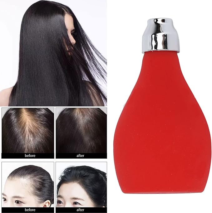ZJchao Empty Spray Powder Bottle Hairdressing Spray Talcum Powder Prickly Heat Powder Silicone Squeeze Powder Bottle Red-VivaGrace Women