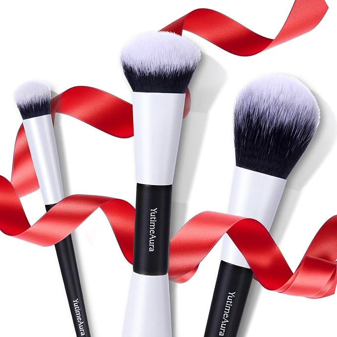 Makeup Brush Set 10pc, Dual-Ended Makeup Brushes For Bronzer, Contour, Eyeshadow, Blush, Concealer, Foundation-VivaGrace Women