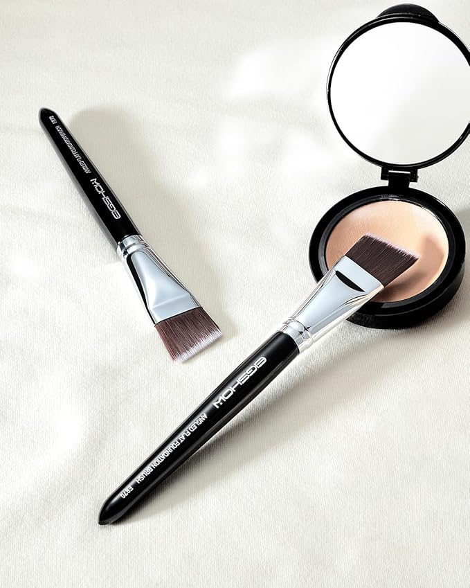 EIGSHOW Angled Flat Foundation Brush, Vegan Synthetic Bristles, Streak Free Application, Face Makeup Brush For Blending Liquid, Cream, Face Mask (E870)-VivaGrace Women