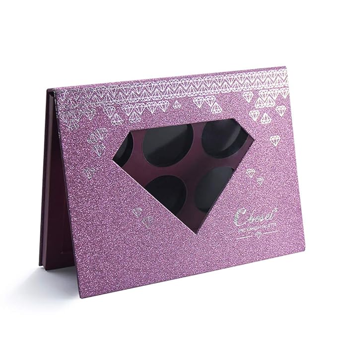 Medium-Sized Magnetic Makeup Palette with Diamond-Shaped Transparent Window-VivaGrace Women