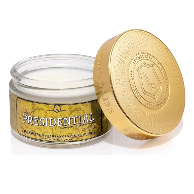 LUXURY LIFE BUTTER - Irresistibly Scented Body Butter with Hyaluronic Acid for Ultimate Moisture. Luxurious Natural Fragrance. Hydrates for a Non-Greasy Glamorous Glow, Presidential, 5 oz.-VivaGrace Women