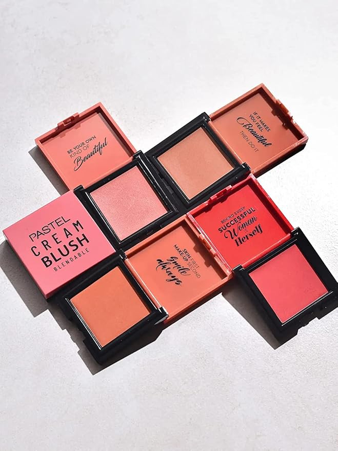 Pastel Cream Blush 44 |Light Peach | Fresh | Healthy & Natural Look | Ligh Weighted Formula | Sebum Control Richly Pigmented | Easily Blendable | Long Lasting | Semi Matte | 0.18 oz.-VivaGrace Women