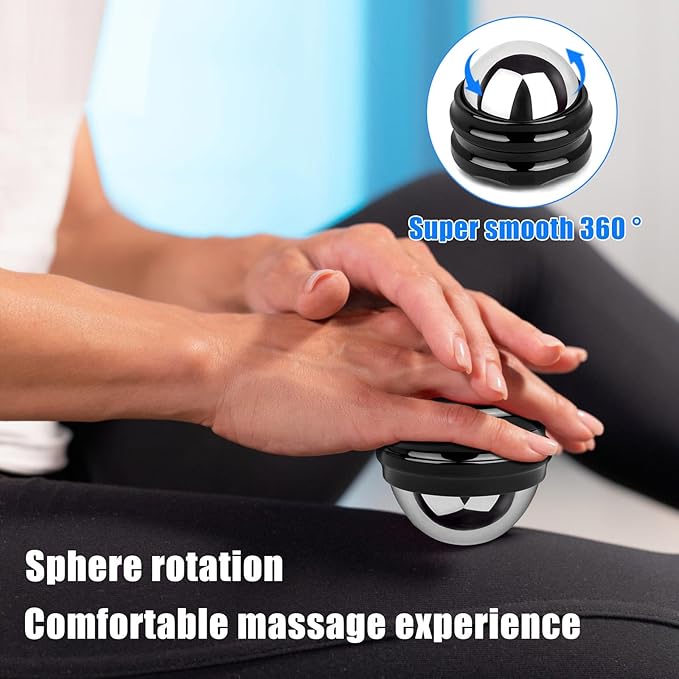 Stainless Steel Massage Roller Ball - Ice Therapy for Muscle Pain Relief, Sore Muscles, and Tension Alleviation Cold & Hot Therapy for Back, Shoulders, Legs, and Calves Myofascial Release Tool-VivaGrace Women