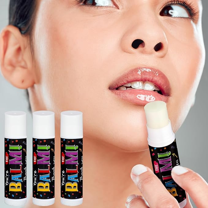 Dunzy 50 Sets Inspirational Gifts Lip Balm Bulk for Women Teachers Nurses Coworkers Friends Mother Employee Appreciation Gifts Bulk Thank You Small Gifts Lip Balm Gifts Party Gift Favors-VivaGrace Women