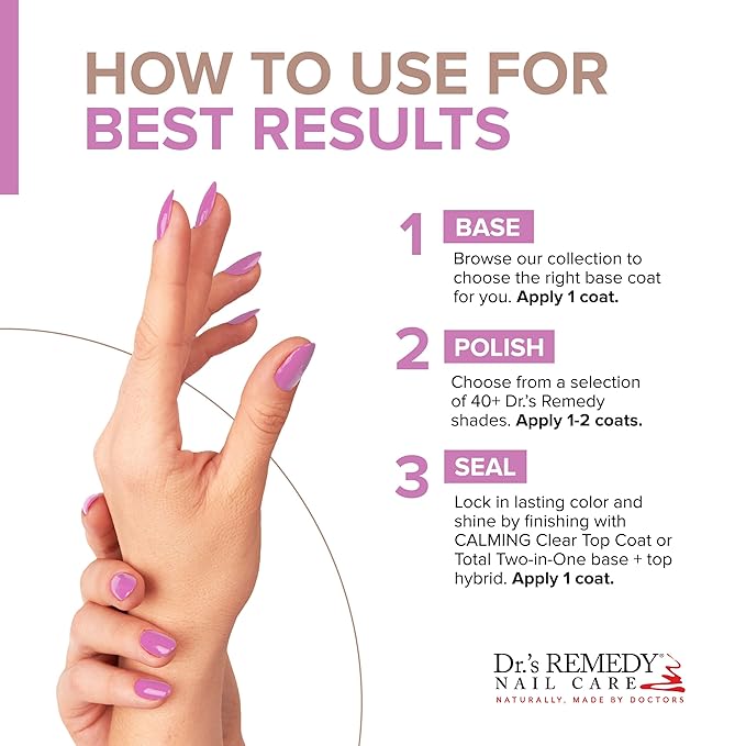 Dr’s Remedy Enriched Nail Polish: Non Toxic, All Natural, and Organic - Doctor Formulated: Strengthens, Restores, Heals, and Protects '24-Free' - MAGNIFICENT Magenta