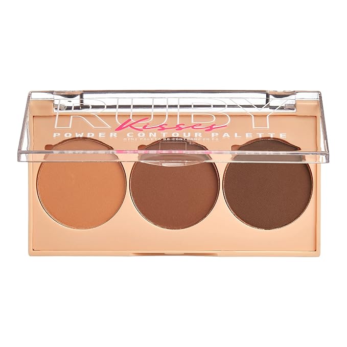 Ruby Kisses Contour Palette 3-in-1 Contour, Conceal, Highlight All-In-One Mini Palette, Long-Lasting, Easy to Blend Powder Contour Palette for All Skin Type-VivaGrace Women