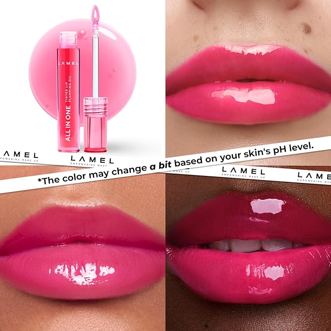 All-in-One Lip Tinted Plumping Oil - Universal Color & Moisture, Soft Balm for Day & Night Use, Lip Mask&Lip Gloss - Long-Lasting & Scented, Watermelon 403-3ml/0.1fl.oz-VivaGrace Women