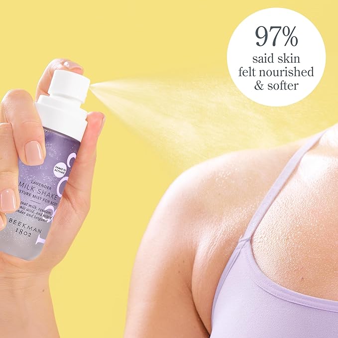 Beekman 1802 Lavender Milk Shake - Body Mist - 4.7 fl. oz - With Hyaluronic Acid & Jojoba Oil - Instantly Moisturizes, Hydrates & Softens - Good for Sensitive Skin - Cruelty Free-VivaGrace Women
