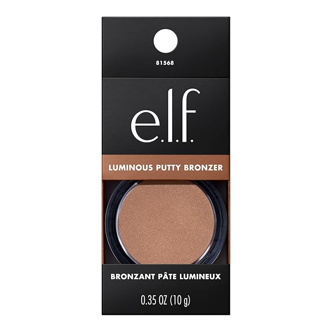 e.l.f. Luminous Putty Bronzer, Lightweight Putty-to-Powder Bronzer For A Radiant, Glowing Finish, Highly Pigmented, Vegan & Cruelty-Free, Day Trip-VivaGrace Women
