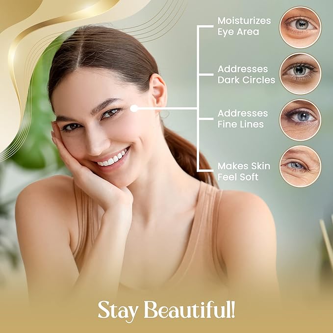 OROGOLD 24K Intensive Eye Serum for Wrinkles, Puffiness - Anti Aging Serum For Youthful Looking Skin - Under Eye Skin Softening Serum - 50 ml. / 1.76 fl. oz.-VivaGrace Women