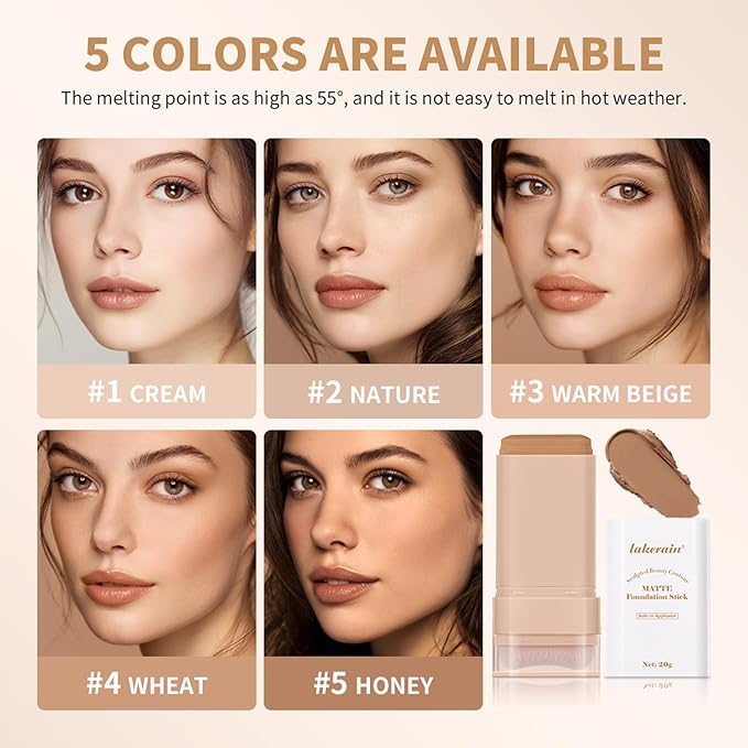 Beauty Balm Serum Boosted Skin Tint, Dual-Ended Eraser Foundation Stick with Brush, Full Coverage Cream Korean Makeup, Long-Lasting Stick for Smooth, Flawless Finish (#3 Warm Beige)-VivaGrace Women