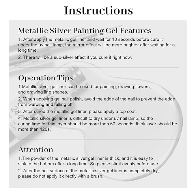 RARJSM Nude Gel Nail Polish Set 6 Colors with Metallic Silver Chrome Gel Liner Sheer Jelly Gray Pale Rose Apricot Pink GelPolish Transparent French Manicure Neutral GelVarnish LED UV Curing Requires-VivaGrace Women