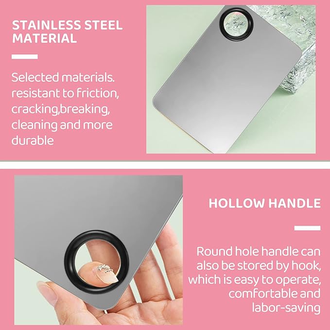 Makeup Mixing Palette, KissDate Korean Spatula Makeup Palette with Foundation Spatula, Stocking Stuffers Christmas Gifts for Women Stainless Steel Picasso Makeup Spatula Mixing Tray Makeup Mixer-VivaGrace Women