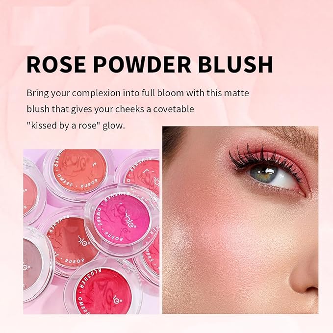 MAEPEOR Matte Face Blush 8 Colors Lightweight Natural Look Face Blush Long-Lasting and Highly Pigmented Powder Blush for Cheeks (Color 05)-VivaGrace Women