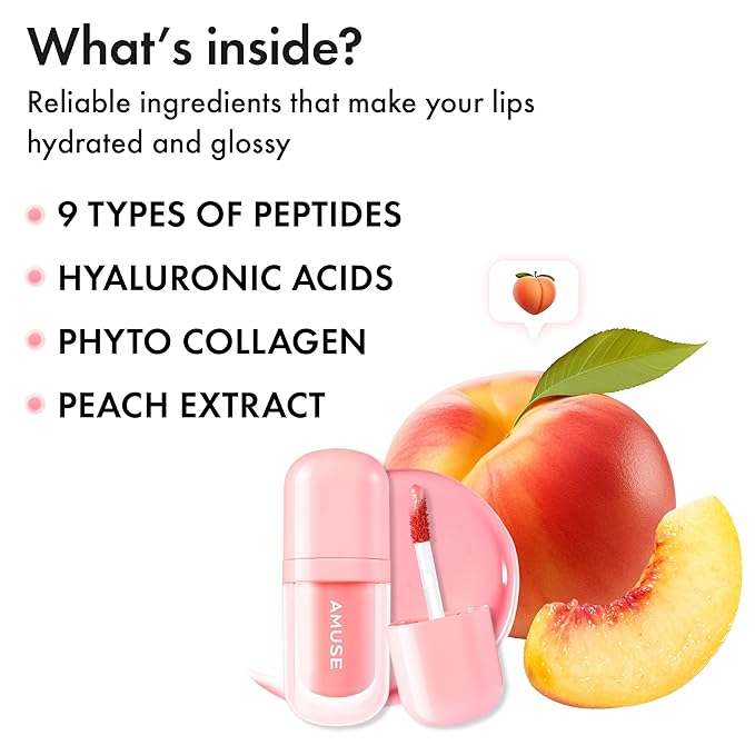 Amuse SEOUL BEBE TINT - 01 BOKSOONGA LOVE | 24-hour Long-lasting Lip Stain, Plumping, Hydrating, Moisturizing, No Peel Off, Lip Care, Treatment, Non Sticky, Korean Lip Tint for Dry Lips-VivaGrace Women