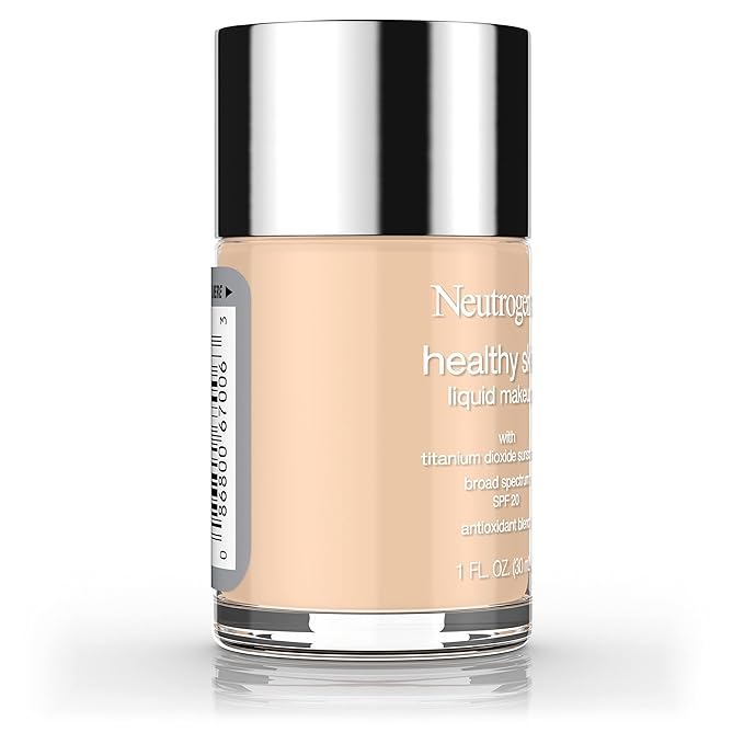 Neutrogena Healthy Skin Liquid Makeup Foundation, Broad Spectrum SPF 20 Sunscreen, Lightweight & Flawless Coverage Foundation with Antioxidant Vitamin E & Feverfew, Natural Beige, 1 fl. oz (Pack of 2)-VivaGrace Women