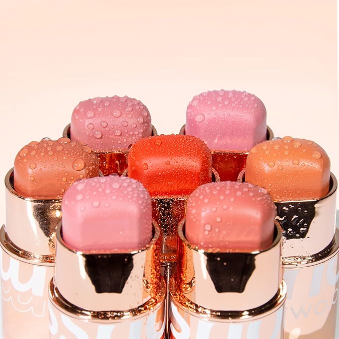 Blush Stick for Cheeks Makeup,Waterproof Cream Blush Face Stick Multi-Use Lip and Cheek Tint,Matte Finish Lightweight Easy to Blend Natural Cream Blusher Makeup for All Skin Tones-Orange-VivaGrace Women