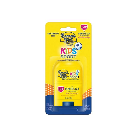 Banana Boat Sport Kids Sunscreen Stick SPF 50, 0.5oz | Travel Size Sunscreen for Kids, Childrens Sunblock SPF 50, Oxybenzone-Free, 0.5oz-VivaGrace Women