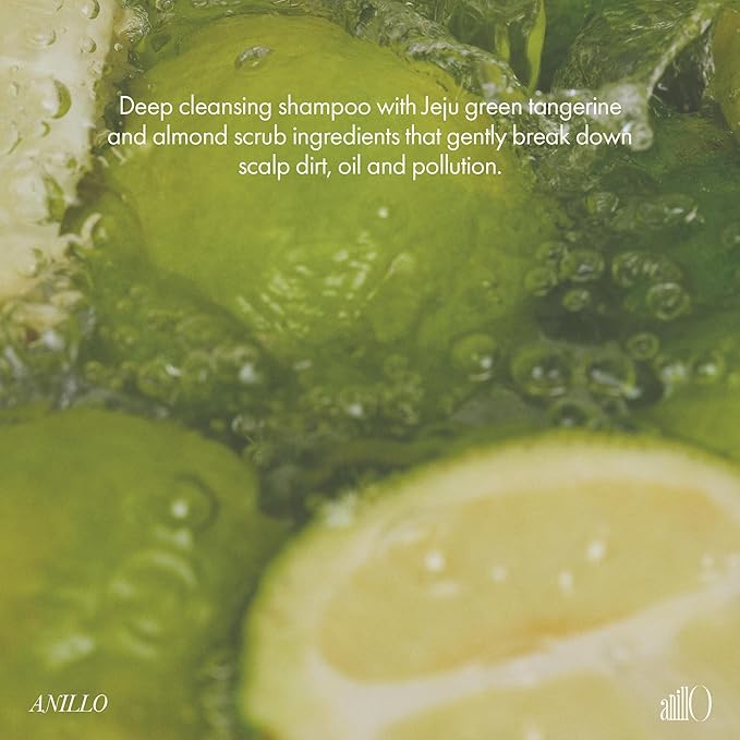 Lime Sunday Refresh Shampoo with Vitamin C, Korean Jeju Tangerine, Mint & Almond Powder for Oily Scalp Care – Exfoliating, Deep Cleansing, Lime Citrus Scent, Silicone & Paraben-Free (15.22 fl.oz)-VivaGrace Women