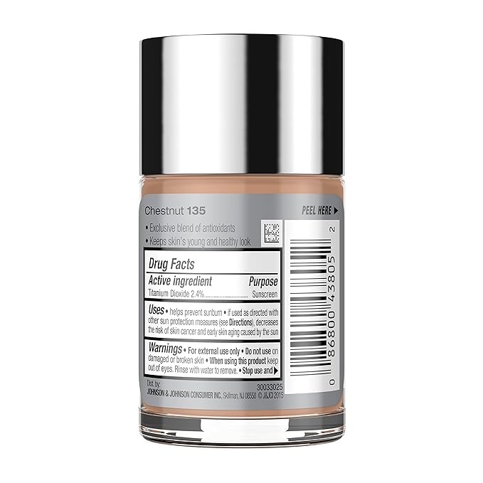 Neutrogena Healthy Skin Liquid Makeup Foundation with Broad Spectrum SPF 20 Sunscreen, Medium Coverage Foundation with Nourishing Pro-Vitamin B5, Chestnut 135, 1 fl. oz-VivaGrace Women