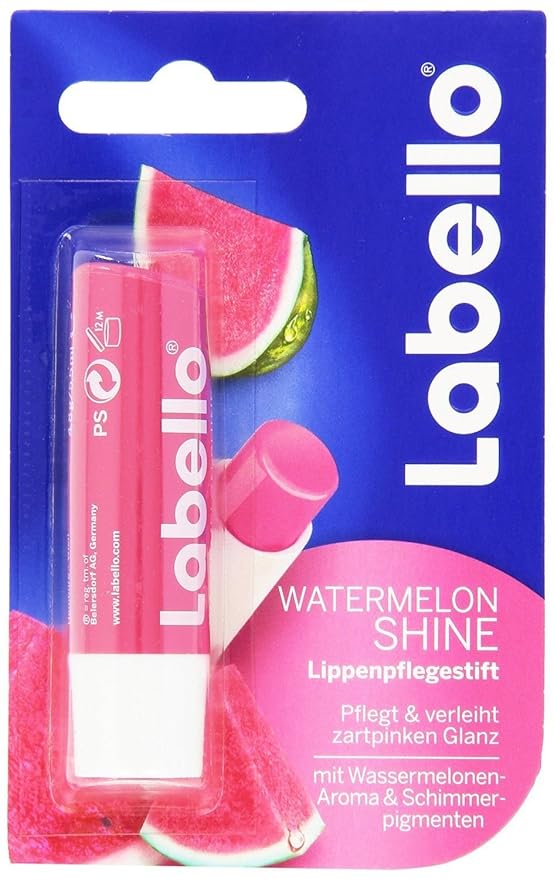 Labello Pearly Shine, Labello Watermelon Shine, Labelle Blackberry Shine Lip Balm Bundle-VivaGrace Women