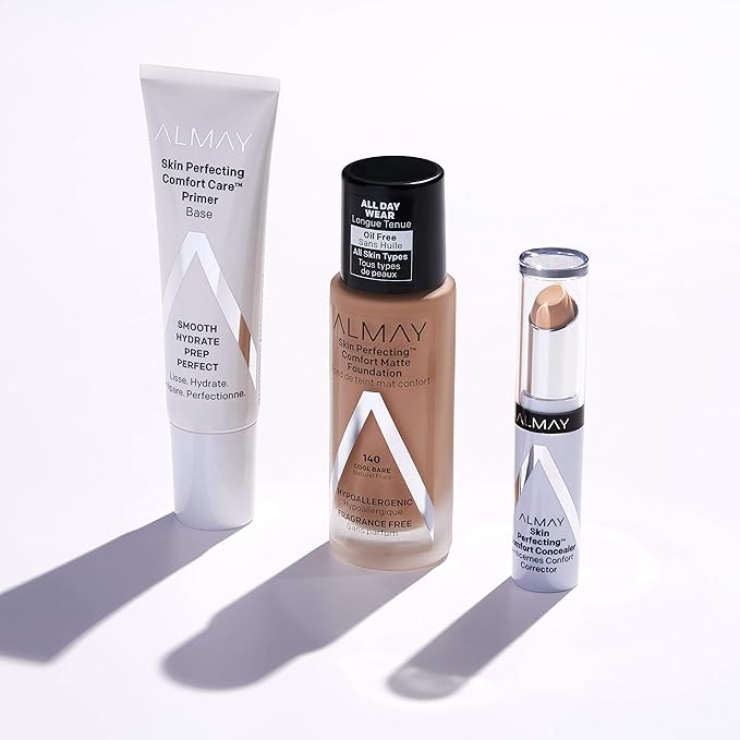 Almay Concealer, Face Makeup, Full Coverage Concealer, Matte Finish, Oil Free, Hypoallergenic, Fragrance-Free, Dermatologist Tested, 140 Light Medium, 0.08 Oz-VivaGrace Women