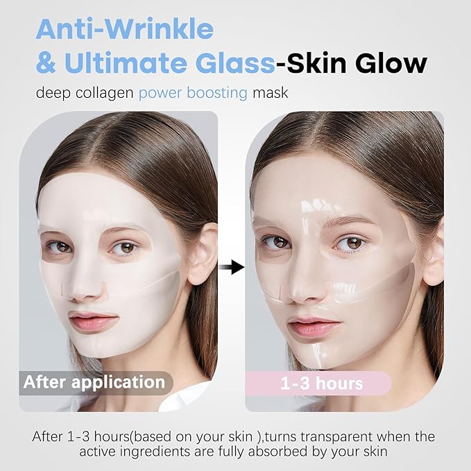 ISTON 4-in-1 Bio-Collagen Real Deep Mask Set -Plump Sagging Skin,Deep Hydration,Soothe & Repair,Nourish & Firm, Overnight Hydrogel Mask for All Skin Type-VivaGrace Women