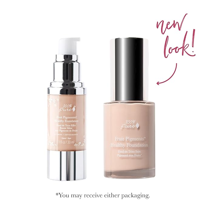 100% PURE Fruit Pigmented Healthy Foundation, Alpine Rose, Liquid Foundation Makeup, Anti-aging, Full Coverage, Matte Finish - 1 Fl Oz-VivaGrace Women
