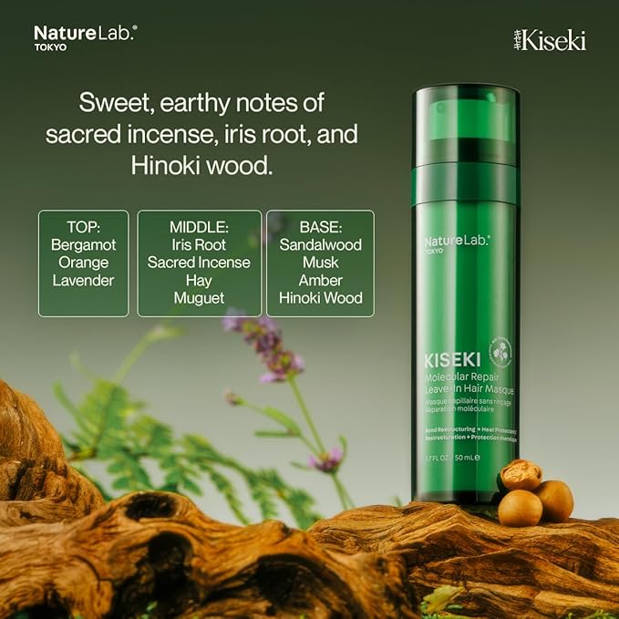 NatureLab.TOKYO Kiseki Molecular Repair Leave-In Hair Masque Refill: Restores Damaged Hair, Repairs Heat & Chemical Damage, Boosts Strength, Smoothness & Softness, 1.7 Fl Oz-VivaGrace Women