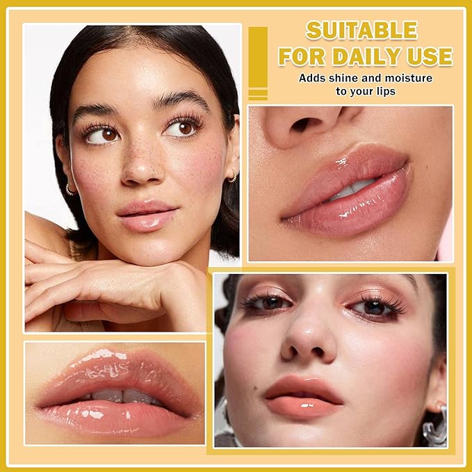CAHIUYOA 4PCS Bee Lip Balm Honey Pot Honey & Strawberry Lip Balm Lip Mask Moisturizing Hydrating Honey Pot Lip Balm with Stick Prevention Dry & Cracked Lip Scrubs Exfoliator-VivaGrace Women
