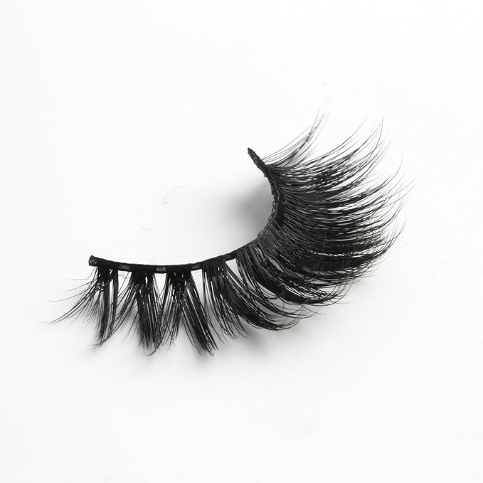 SUNWELL False Eyelashes 16mm Mink Lashes 8D Fluffy Cat Eye Faux Mink Lashes Strip Lashes Soft Reusable Luxury Volume Fake Eyelashes 10 Pairs Pack-VivaGrace Women