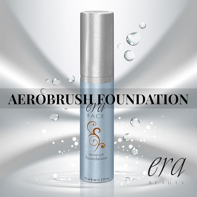 ERA Face spray makeup (R9 Chestnut - 2.25 oz) - airbrush foundation, everyday, buildable, professional spray on cosmetics by Era Beauty-VivaGrace Women