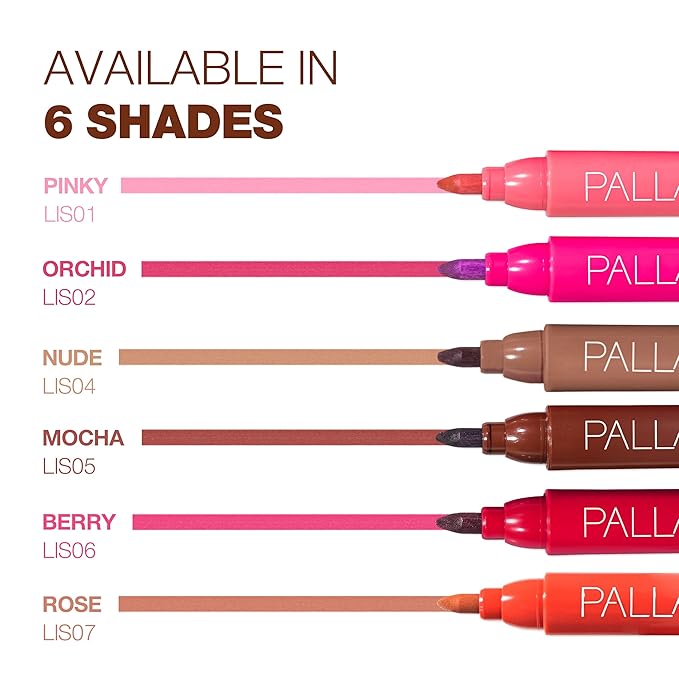 Palladio Lip Stain, Hydrating and Waterproof Formula, Matte Color Look, Longlasting All Day Wear Lip Color, Smudge Proof Natural Finish, Precise Chisel Tip Marker, Mocha Cream-VivaGrace Women