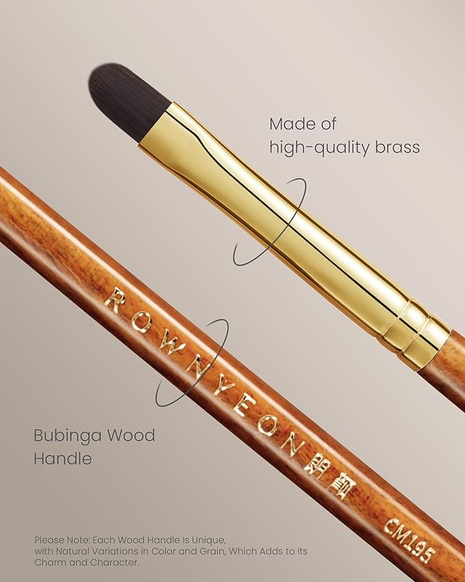 Desert Oak Series Pixel-Precise Detail Concealer Brush - Micro Teardrop Head for Acne Scars & Dark Spots, Sustainable Bubinga Handle (CM 195)-VivaGrace Women