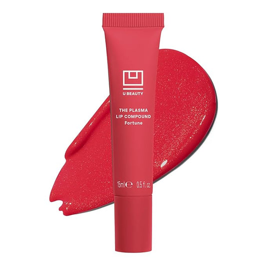 U Beauty The PLASMA Tinted Lip Compound - Anti-Aging & Anti-Wrinkle Lip Gloss, Hyaluronic Acid, Shea Butter & Peptides for Hydration & Plumping,Fortune - 15 mL-VivaGrace Women
