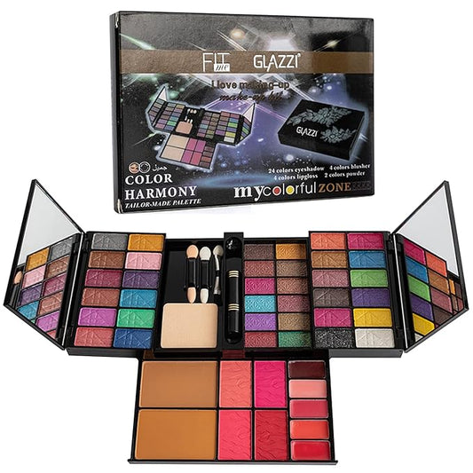 All In One Makeup Gift Kit Portable Contour Palette including 36 Eyeshadow Palette, Lip Gloss, Glitter Cream, Concealer, Blusher, Bronzer, Highlight and Contour - Teen Girl Gifts Trendy Stuff-VivaGrace Women