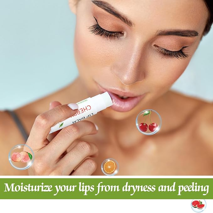 50 Pcs Fruit Flavors Lip Balm Gifts Bulk Small Thank You Gifts for Coworkers Guests Staff Customers Women Adults Wedding Bridal Baby Shower Favors Supplies Souvenirs-VivaGrace Women
