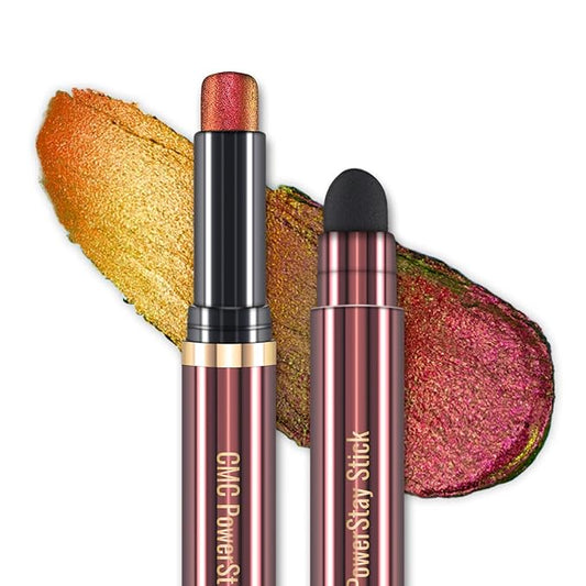 CHARMACY Duochrome Long Stay Eyeshadow Stick, Creamy Eye Shadow Stick, Multicolor-Shifting Glitter Eyeshadow, Waterproof & Smudge-Proof, High Pigmented, Built-in Smudger #06-VivaGrace Women